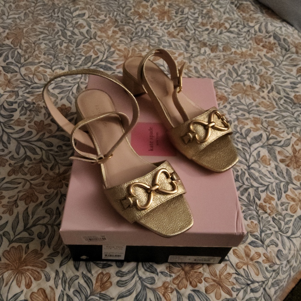 Kate Spade Gold Sandals size 9
